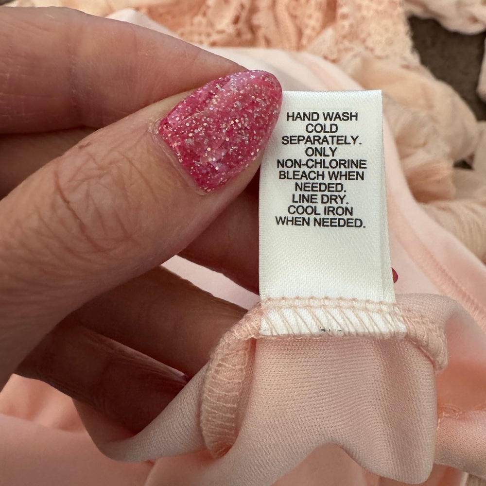 2 FOR $25 EST 1945 Cato First Bloom Dress Bell Sleeve Elegant Peach Pink 14 NEW - Picture 9 of 12
